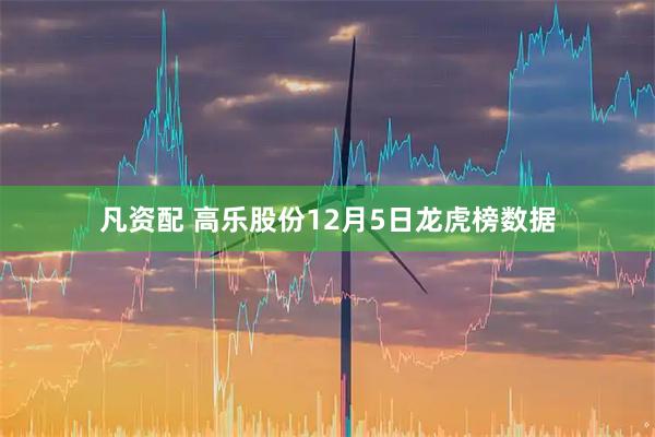 凡资配 高乐股份12月5日龙虎榜数据